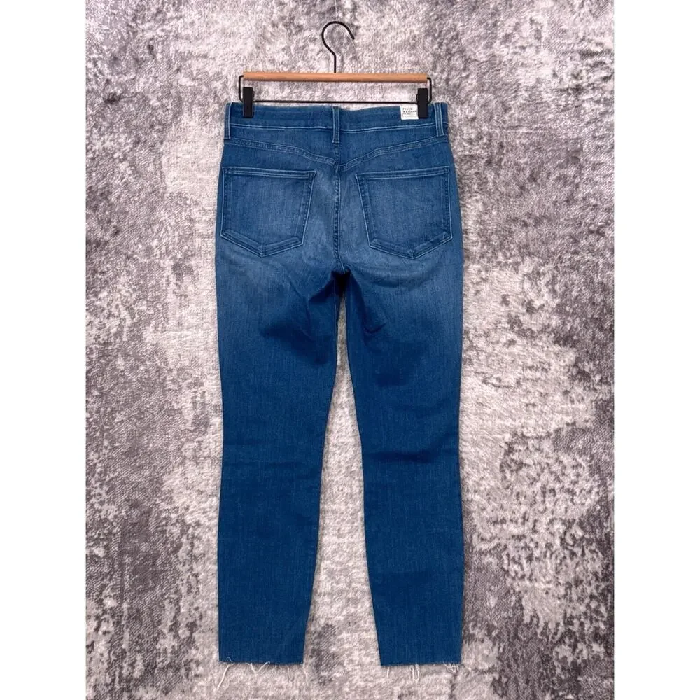 Frank & Eileen Jeans 27 Womens Ankle Slim Raw Hem Denim